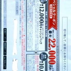 最大22,000円分  au クーポン券 1枚のサムネイル