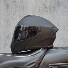 ダブルレンズ フリップアップ システム フルフェイスヘルメット マッド