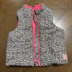 GAP ベビー キッズ 中綿ベスト ヒョウ柄 ピンク　90㎝のサムネイル