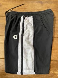 CRONOS 黒 サイドストライプ ショートパンツ L ✴︎CRONOS✴︎人気のブラック✴︎サイドストライプ ショートパンツ