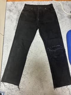 Wrangler ダメージブラックデニムパンツ 34×36のサムネイル