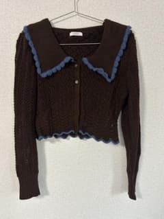 LOWRYS FARM セーラーカラー ニットカーディガンのサムネイル