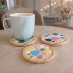 【受注制作】うみがめタイルコースター｜選べる1枚／2枚／3枚セット｜送料込のサムネイル