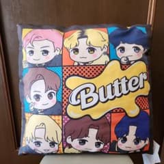 BTS TinyTAN 잠 썰매 프리미엄 스퀘어 쿠션 BUTTER 버터