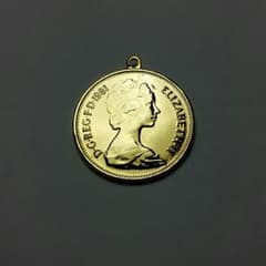 SALE エリザベスコインネックレストップ　ゴールド　金のサムネイル