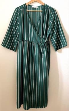 grove ストライプ カシュクール ロングワンピースのサムネイル