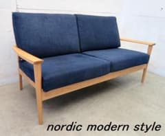 展示品■IDC大塚家具■シネマN3■オーク無垢■2Pソファ■北欧モダンスタイル 展示品□IDC大塚家具□シネマN3□オーク無垢□2Pソファ□北欧モダン