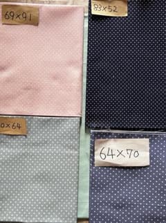 生地 ハギレ 4枚セット ドット柄 ハンドメイド　シーチング　オックス　松尾捺染のサムネイル