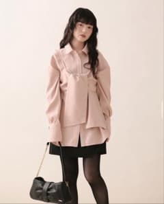 loin nuit / ラインストーンリボンシャツのサムネイル