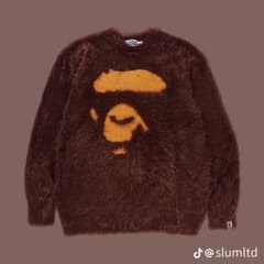 A BATHING APE シャギーニット セーター ブラウンのサムネイル