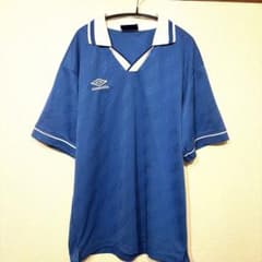 人気襟付き】90s UMBRO ゲームシャツ ブルー M ブロークコア - メルカリ