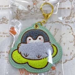 新品☆ コウペンちゃん☆もこもこサガラ刺繍キーホルダー（グリーン）