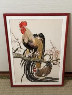 土佐の尾長鶏の刺繍 m49540448006_1.jpg?1751270961