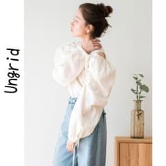 Ungrid ギンガムチェックバックオープンブラウス
