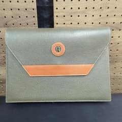 A.testoni Clutch Bag, Genuine Leather, Testoni