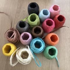 ラフィア風 ペーパーリボン 14色セットのサムネイル