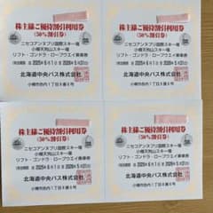 ニセコアンヌプリ、小樽天狗山スキー場リフト/ゴンドラ50%割引券4枚のサムネイル