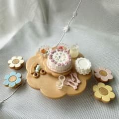 シルバニアファミリー ティータイム お茶会 食卓(2)ミニチュア　赤ちゃん お花のサムネイル