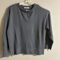 【未使用品】　Samansa Mos2 blue 長袖ニット グレーのサムネイル