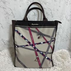 Aquascutum ナイロントートバッグ ブラウンのサムネイル