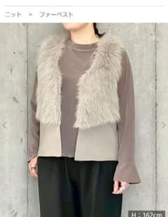 Alphabets alphabet 【今期】グレージュ ファーベスト Alphabets alphabet 【今期】グレージュ ファーベスト - メルカリ