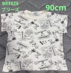 BREEZE 브리즈 PEANUTS 스누피 총 무늬 T 셔츠 90cm