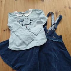 ポンポネット　130  Ｔシャツ　ジャンパースカートのサムネイル