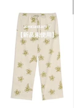 新品】alexiastam♡Floral Wide Linen Pants M - メルカリ