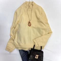 美品 Leilianレリアン ニット ウール イエロー 13＋大きいサイズ 近年