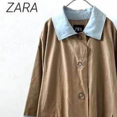 ZARA 트렌치 코트 스텐 칼라 포켓 첨부 사이드 슬릿 느긋하게