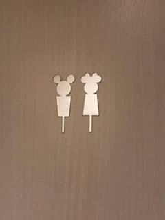 鏡面トイレプレート サイン標識 洗面所 ステッカー看板のサムネイル