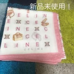 新品　セリーヌ　ハンカチ　ピンクのサムネイル