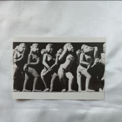 ●Retro Indian Sculpture Postcard, Black and White Photograph, Ethnic Art, Hiroshi Machida