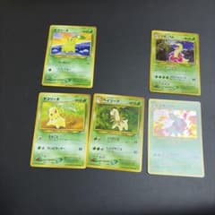 ポケモンカード チコリータ ベイリーフ メガニウム 旧裏面 5枚セットのサムネイル