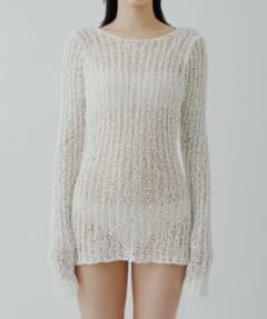 【ё BIOTOP】ribbon yarn knit ホワイト ё BIOTOP】ribbon yarn knit ホワイト - メルカリ