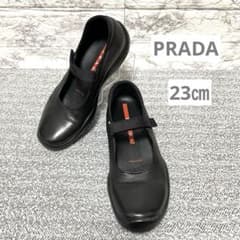 美品】PRADA プラダ レザー シューズ 黒 革靴 パンプス メリージェーン