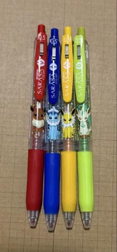 ポケモン イーブイ シャワーズ サンダース リーフィア SARASA ペンのサムネイル