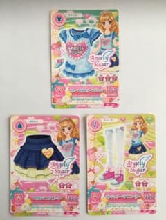 アイカツカード　ブルーフリルスリーブTシャツ　コーデのサムネイル