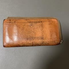 ILBISONTE ブラウンレザー長財布 ジッパー式のサムネイル