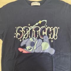 Stitch T-shirt, size M, navy
