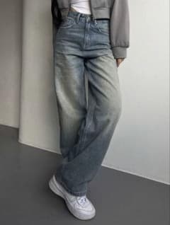 DAZY ジッパーフライストレート レッグジーンズルーズフィットジーンズのサムネイル