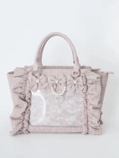 Ank Rouge 確定ファンサのおまじないツイードBag 大 ピンクのサムネイル