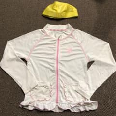 ラッシュガード 女の子 120 白　Barbieのサムネイル