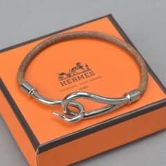 エルメス◇ジャンボH ブレスレット ブラウン レザー バングル 箱付HERMES エルメス◇ジャンボH ブレスレット ブラウン レザー バングル 箱付