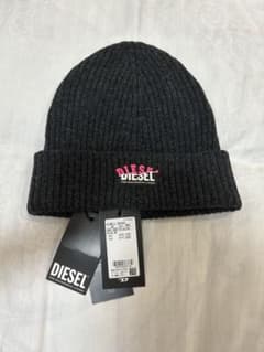 新品タグ付き】【✨️半額✨️】DIESEL 黒 ニット帽 ビーニー 新品タグ