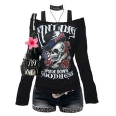 ダークコアy2k平成ギャルパンクロック韓国　ギミックデザイン ピーコート ライダース ジャケット 黒 平成ギャル y2k ダークコア パンク nana