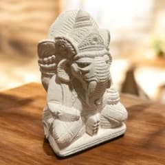 ホワイトガネーシャ像 約15cm - メルカリ