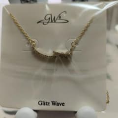 未開封 Glitz Wave ネックレス ゴールドカラー リボンモチーフのサムネイル