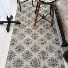 トルコ ヴィンテージラグ A116 ベージュ セージグリーン ダークグリーン トルコ ヴィンテージラグ A116 ベージュ セージグリーン ダーク