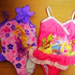 プリンセス♥水着2枚set90100ディズニーのサムネイル
